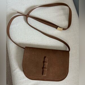 Zara suede split leather crossbody bag